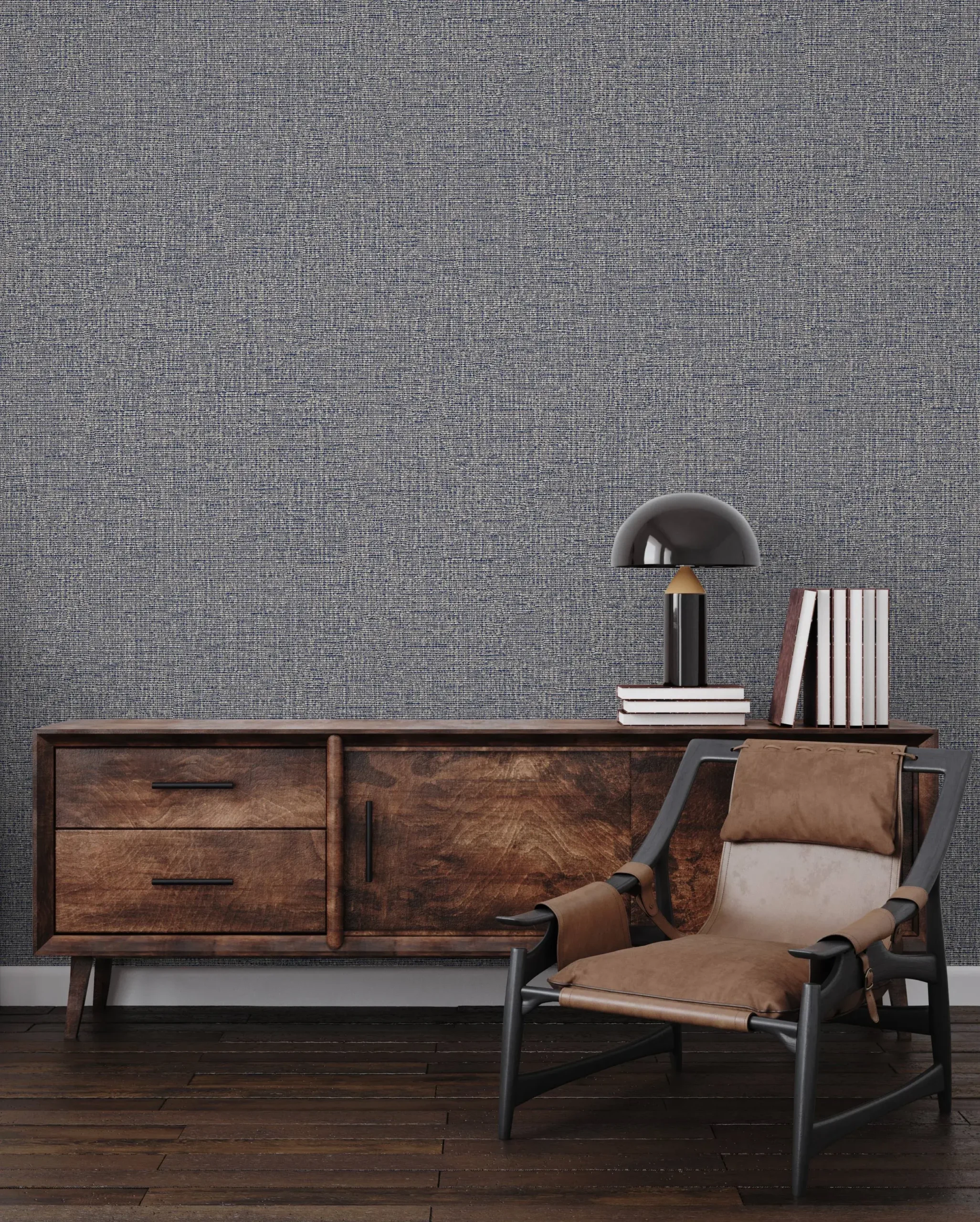Gray Embossed Wallpaper – Natural Glittering (24110-4)